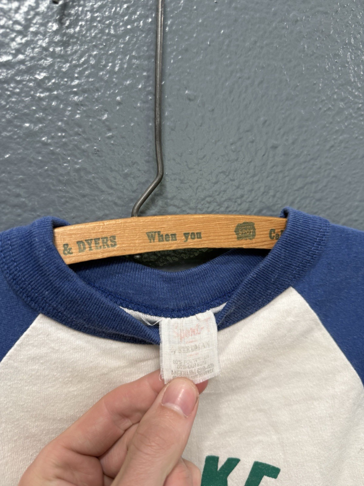 Vintage 70’s Stedman Softball Graphic Cotton Raglan Shirt Size Medium White gallery
