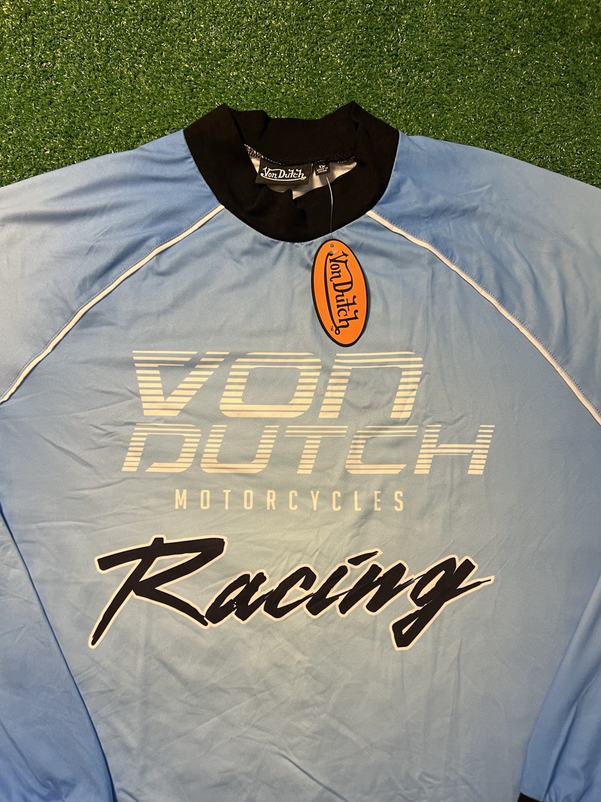Von Dutch brand long-sleeve motorcycle jersey black Men’s Size 1xL NWT gallery