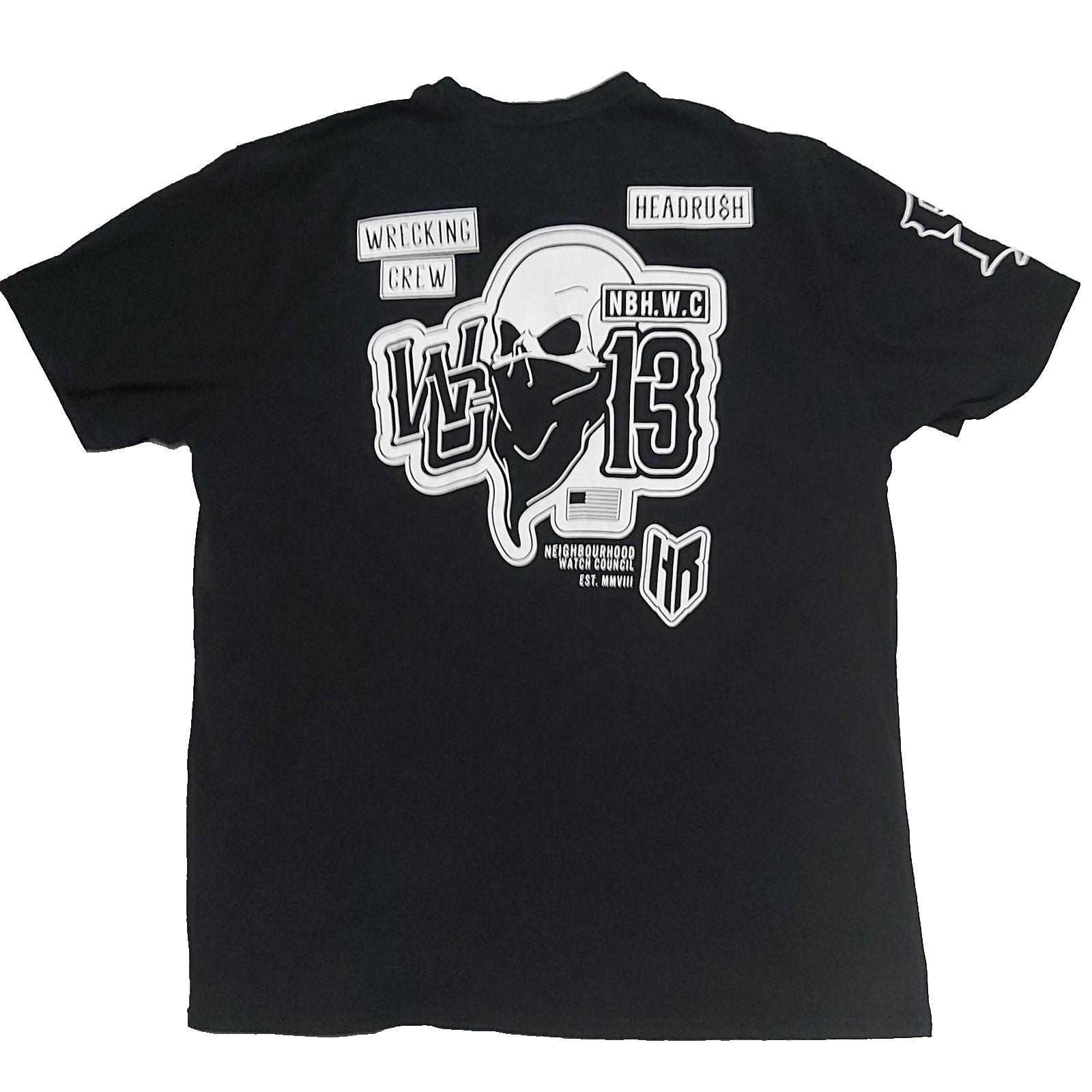 HEADRUSH T-Shirt Wrecking Crew Men's XXL Black with 2-sided and sleeve graphics gallery