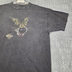 Vintage Harley-Davidson Wolf Graphic T-Shirt Holoubek Men’s 2XL Black 1997/2002