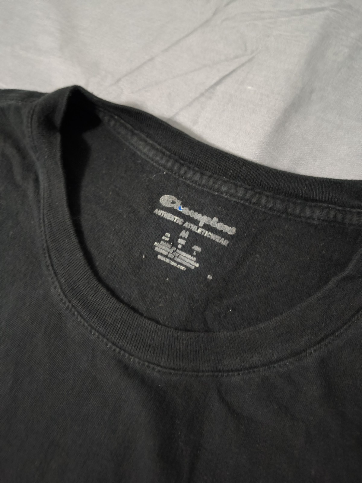 Men's Champion T-shirt Color Black Size Medium Stretch Breathable Plain Athletic gallery