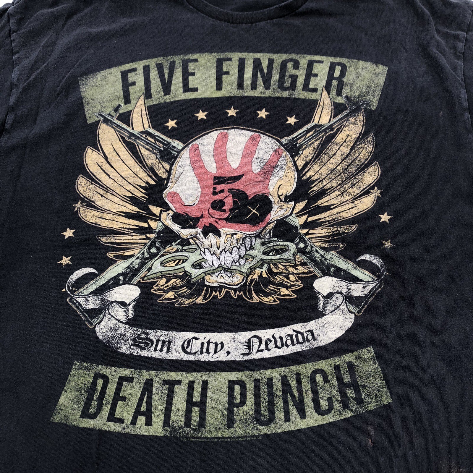 Five Finger Death Punch t-shirt Heavy Metal Band Music Nevada Skull Delta Tag gallery