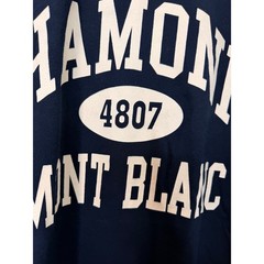 B&C Collection Chamonix Mont Blanc 4807 Graphic T-Shirt Navy Blue Mens Large