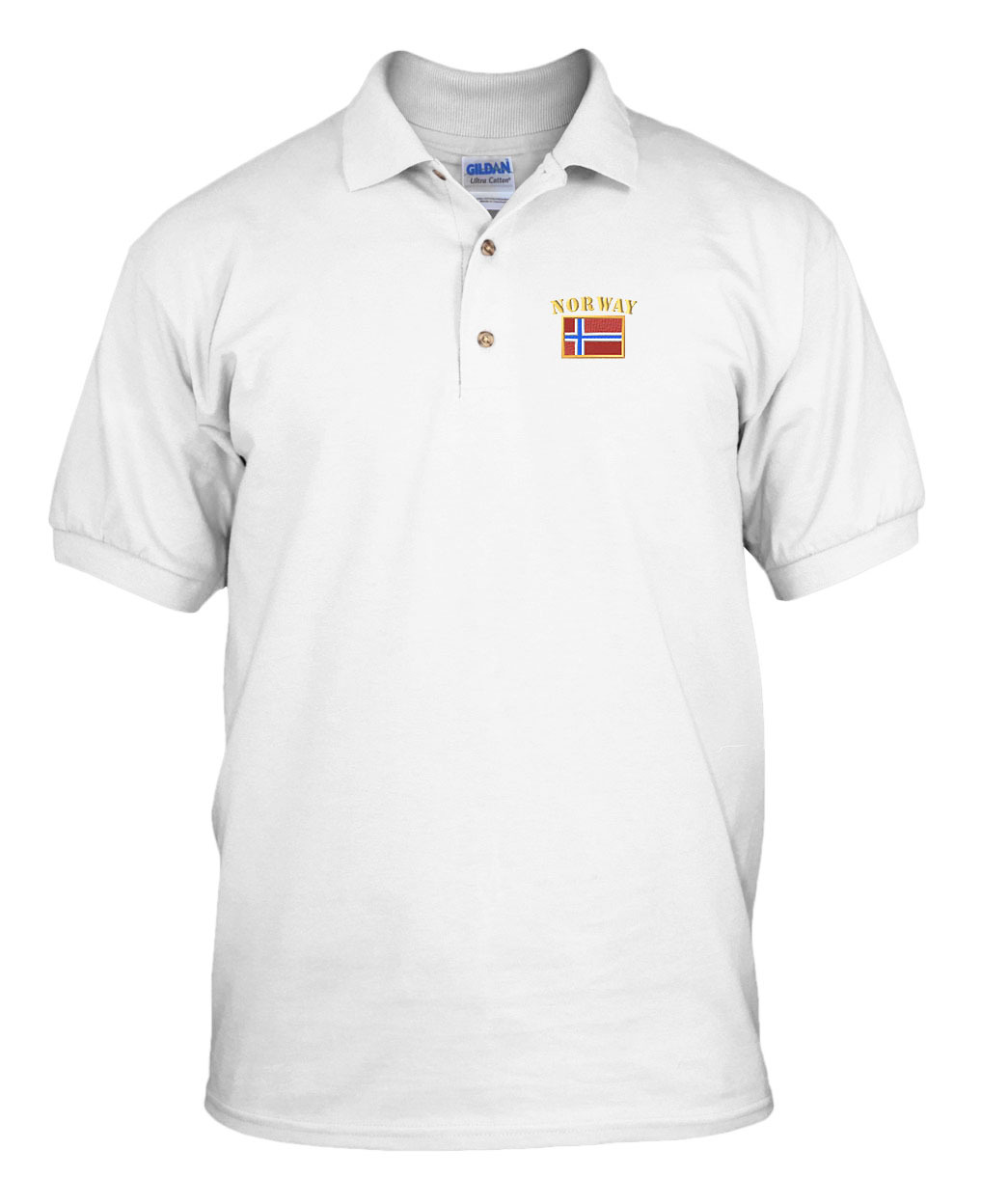 NORWAY FLAG Embroidery Embroidered Golf Polo Shirt gallery
