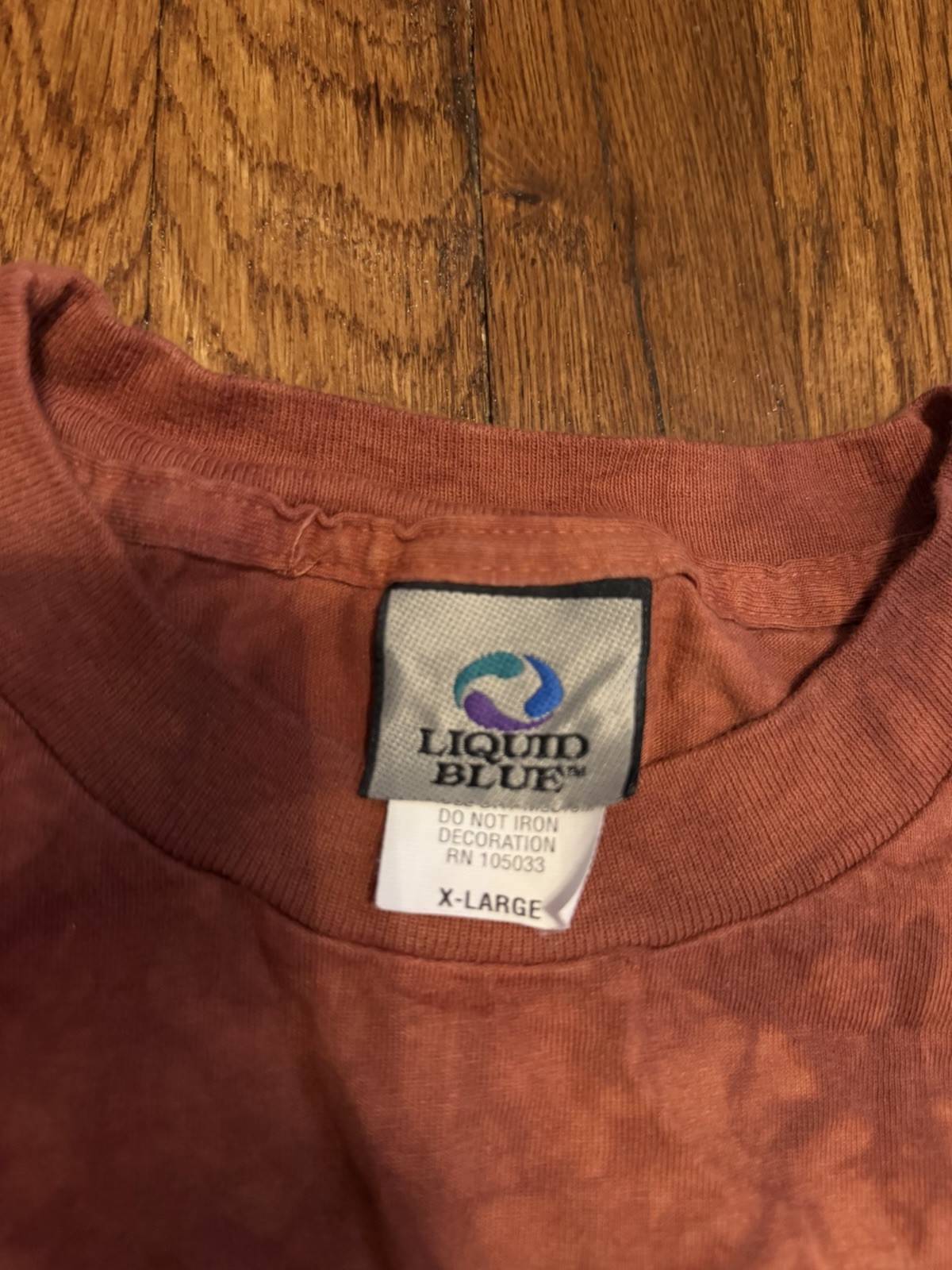 Vintage 90s Liquid Blue Blank Tie Dye T-Shirt XL RARE gallery