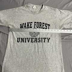 Vintage 90s Wake Forest University Gray T Shirt Size Small Made In USA College