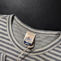 Faherty Men’s Cloud Reversible Stone Peak Stripe Tee Shirt Size XL Pima Cotton