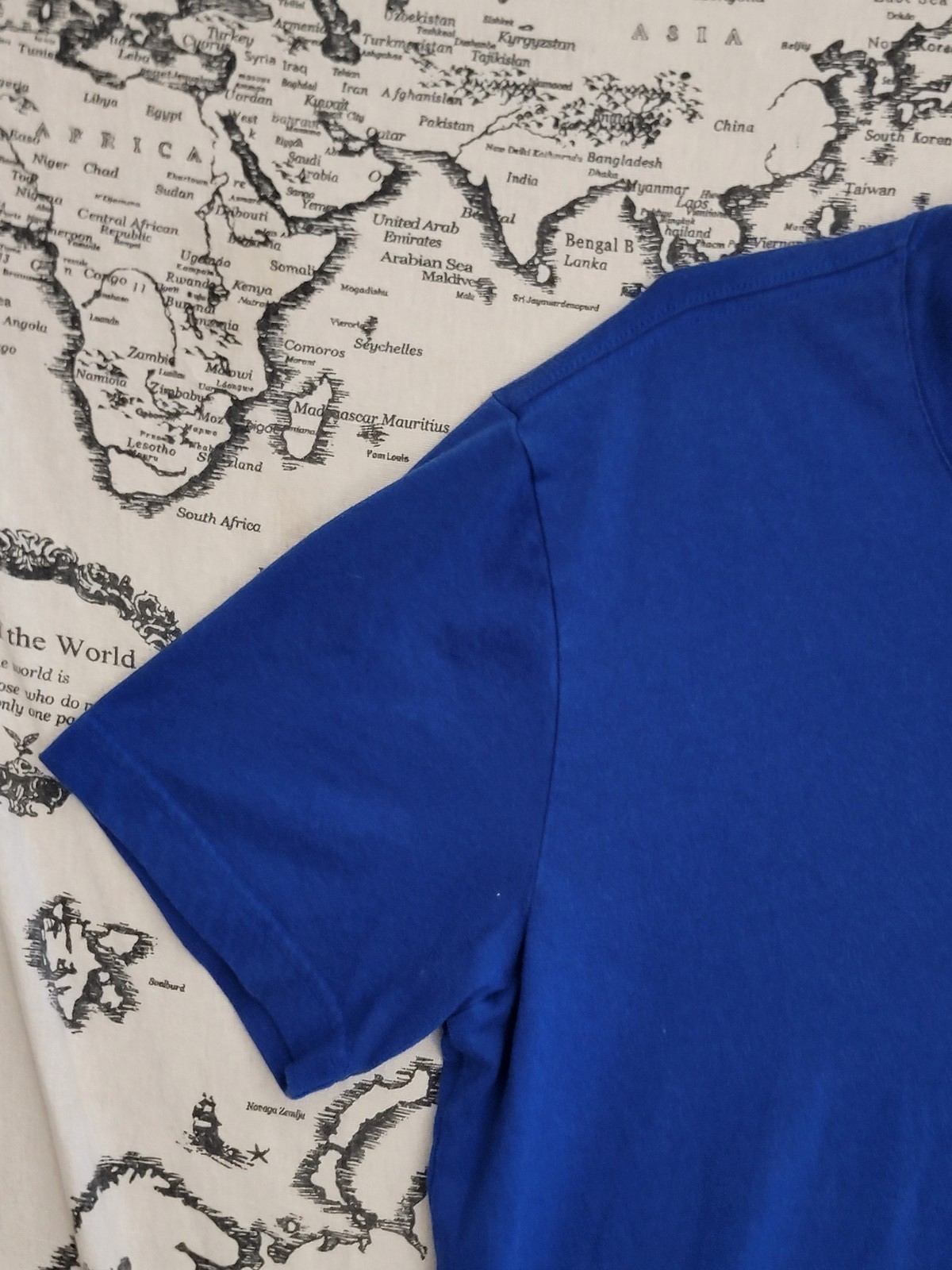 John Ashford Men's Blue Easy Care V-Neck T-Shirt - Size Large gallery