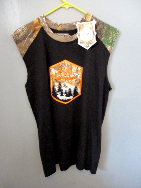 REAL TREE NEW EDGE MEN’S SLEEVELESS T-SHIRT SZ M NWT
