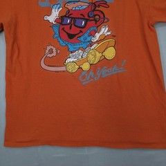 Kool-Aid Oh Yeah Graphic T Shirt Orange Skateboarding Cartoon Tee Mens Large