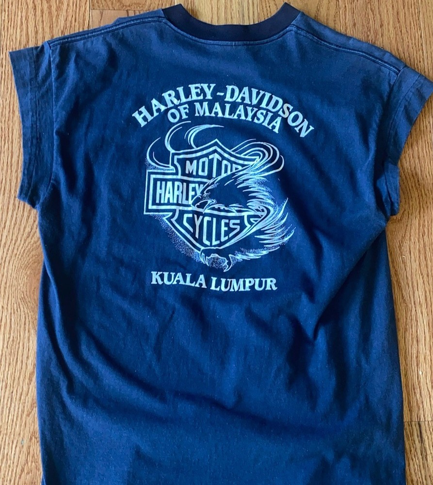 Vintage 90s Harley Davidson Tee Kuala Lumpur Malaysia Size XL – Belton