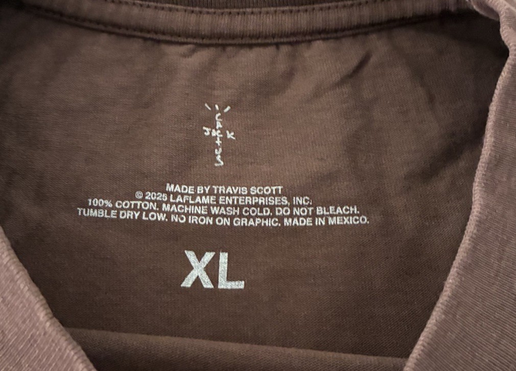 Travis Scott T Shirt XL Brown JackBoys 2 A2 Tee NEW *hole gallery