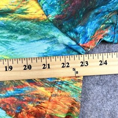 Shirt Mens XL Multicolor Abstract Graphic Print Short Sleeve Stretch Lightweight