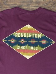 Pendleton Mens Southwest Aztec Diamond Graphic Burgundy T-Shirt Short Sleeve XL