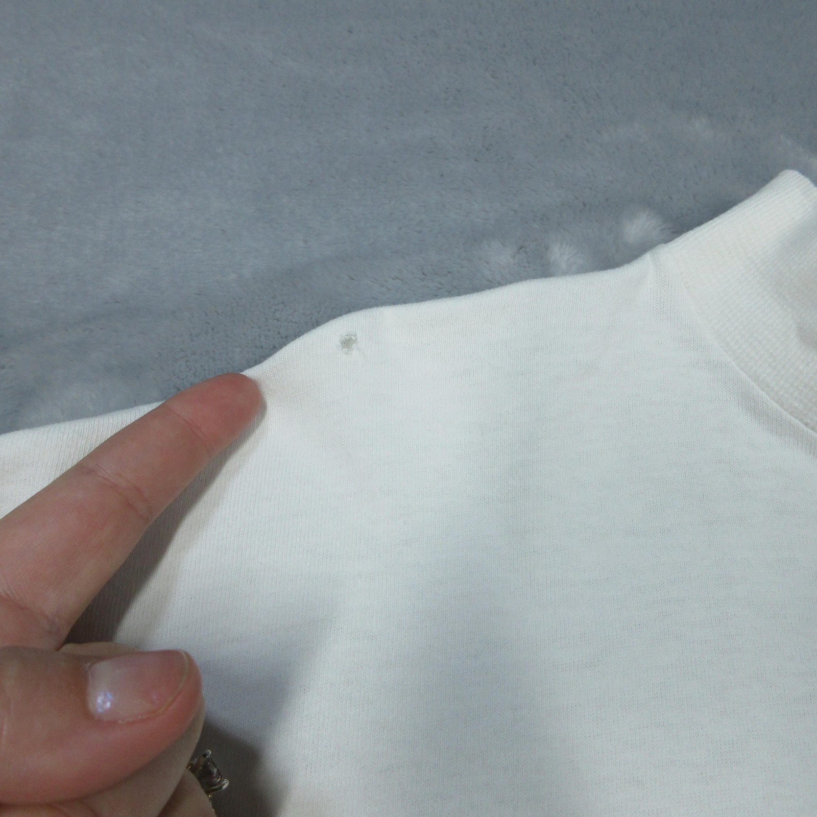 Vintage Fruit of the Loom Shirt Men XL White Mock Neck Long Sleeve USA 90s Thras gallery