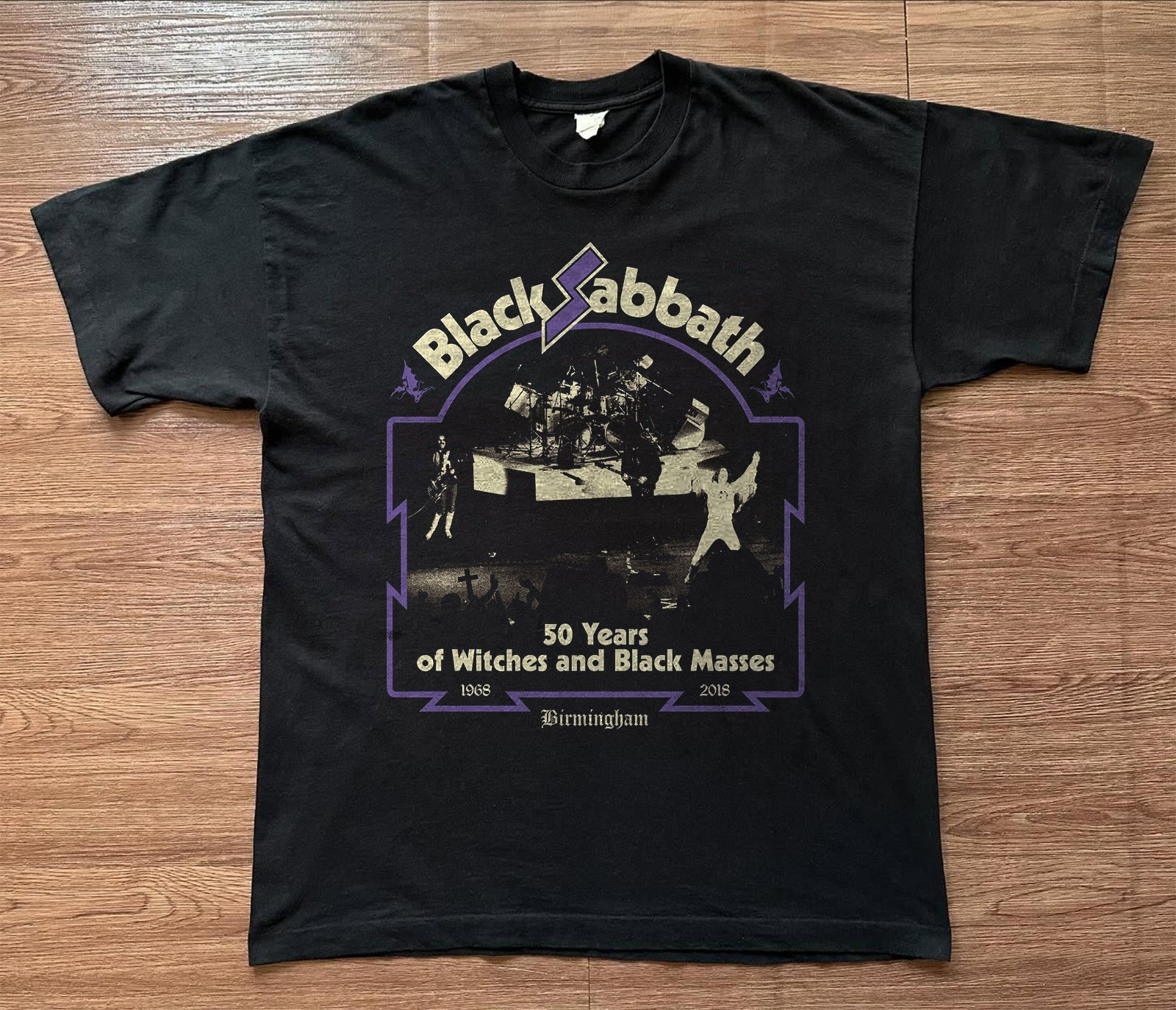 Black Sabbath 50 Years Live Concert Heavy Cotton Black Unisex T-shirt Size S-5XL gallery