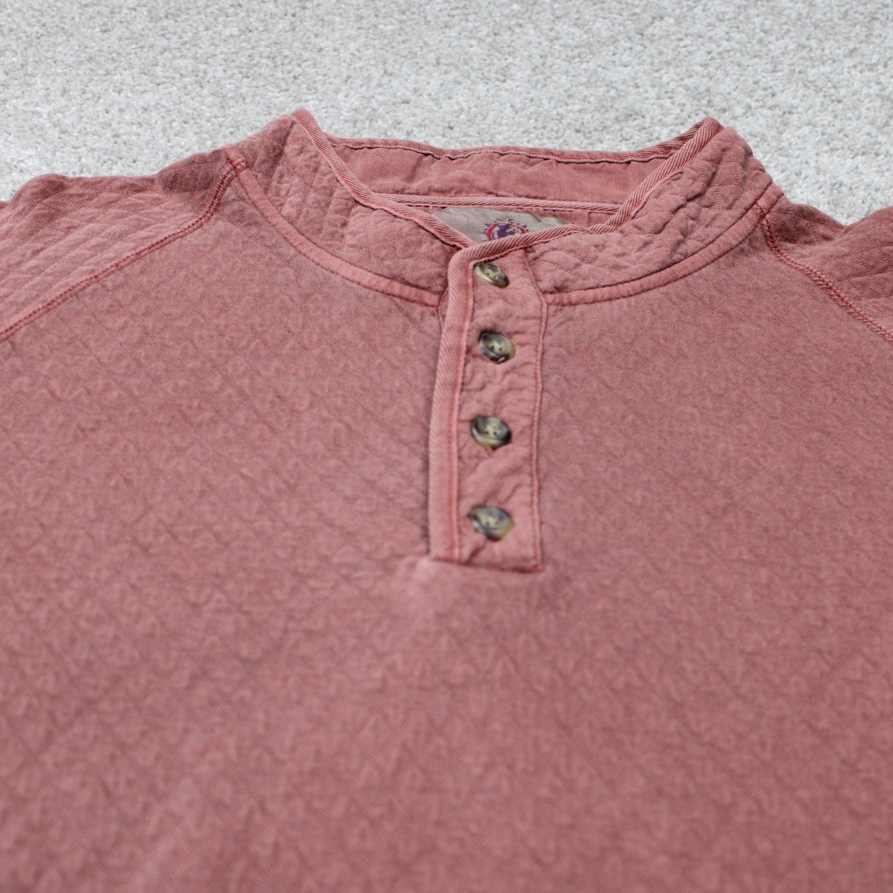 The Territory Ahead Shirt Mens XL Red Quilted Cotton/Poly Elbow Pads Long Sleeve gallery