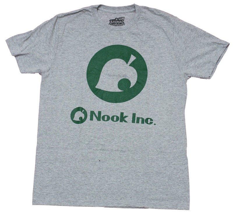Animal Crossing Mens  T-Shirt – Nook Inc Green Circle Logo
