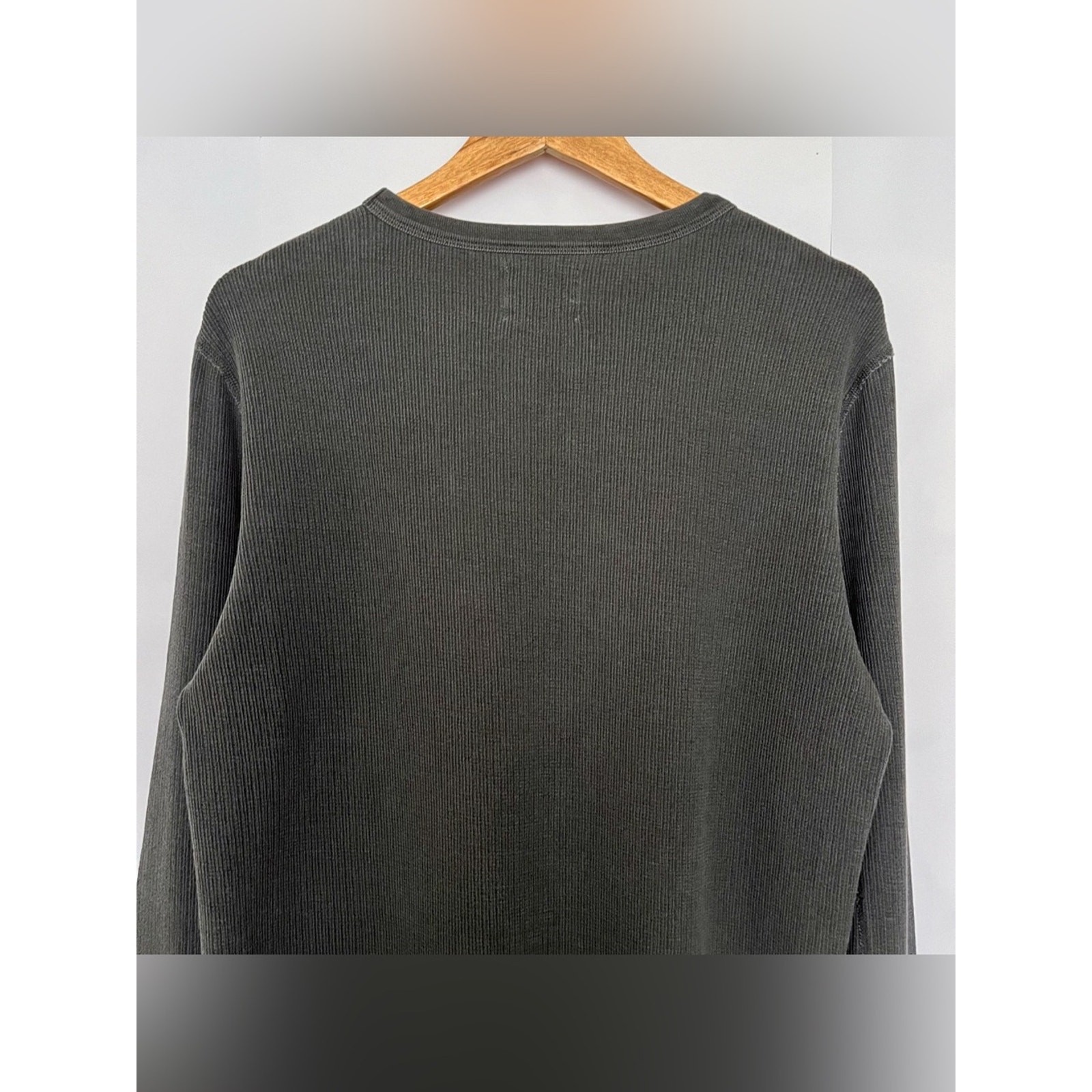 Buck Mason Mens Vintage Thermal Surplus Tee Long Sleeve Waffle Size Medium Gray gallery