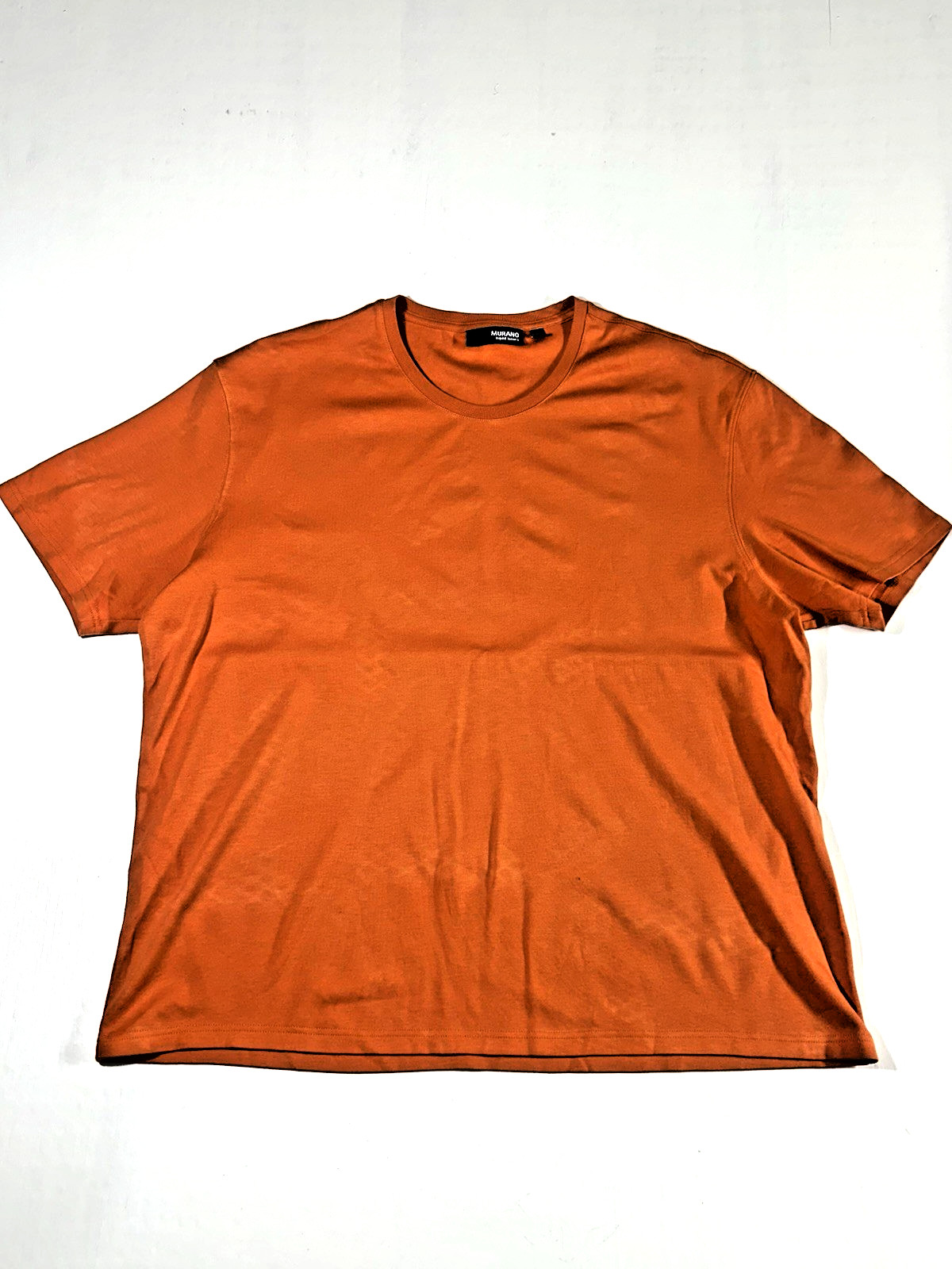 Murano Liquid Luxury Slim Fit Crewneck T-Shirt Orange Men’s Size XL