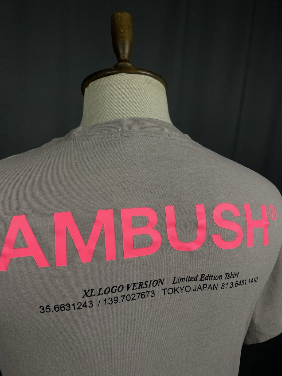 Ambush Big Logo Men’s Gray T-Shirt Size 4