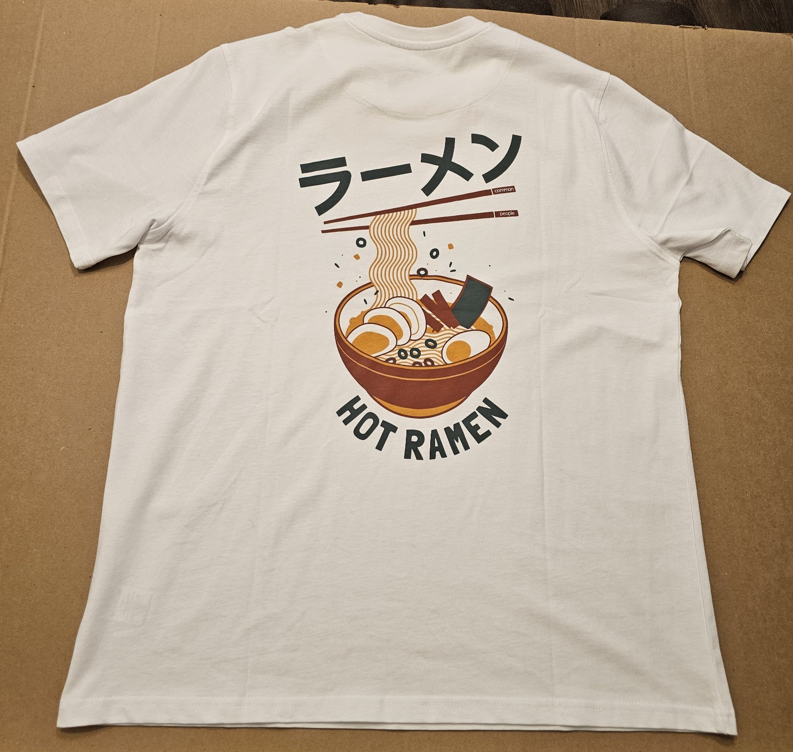 NWT Common People HOT RAMEN 100% COTTON TSHIRT XL WHITE gallery