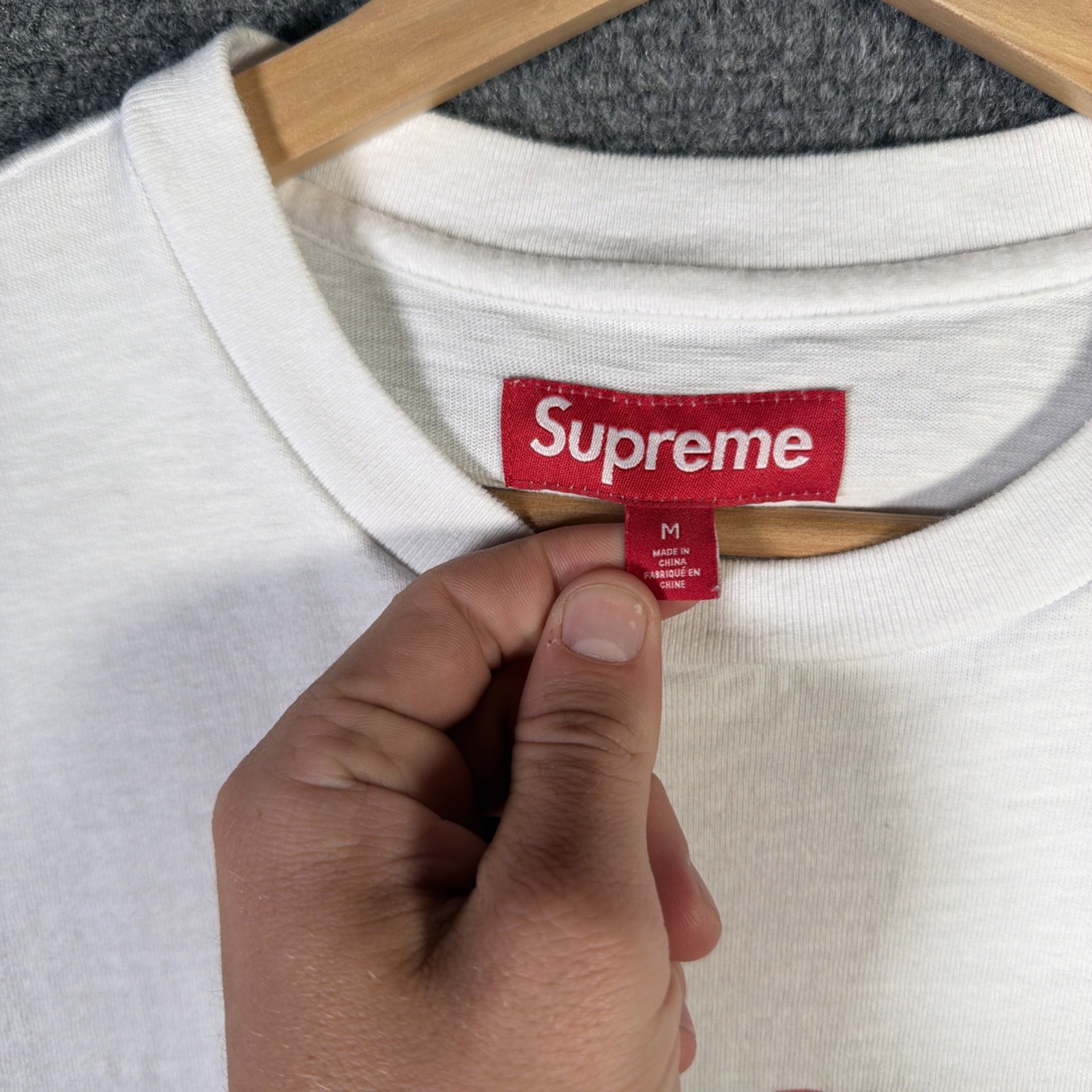 Supreme Shirt Mens Medium White SS24 SICK Logo Spellout Skate Baggy Boxy gallery