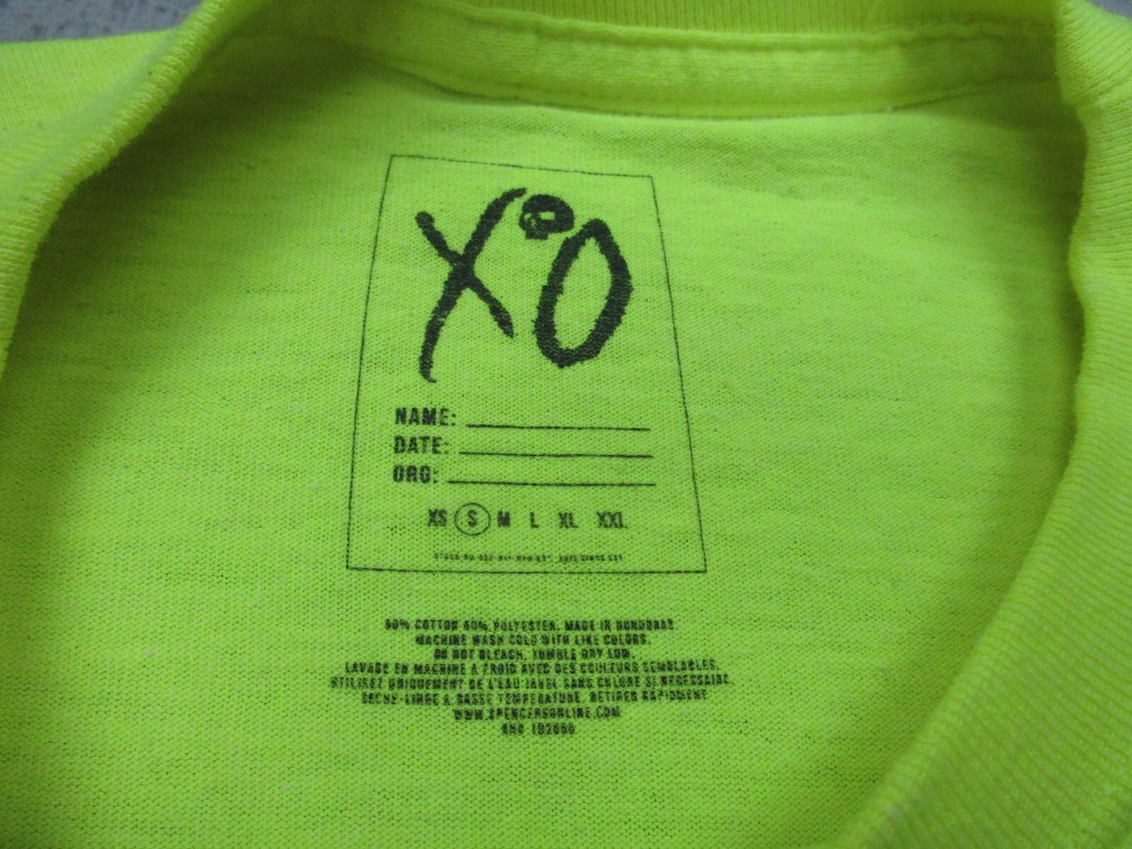 The Weeknd Shirt Mens S Yellow Neon Black Bad Habits XO Tour Concert Long Sleeve gallery