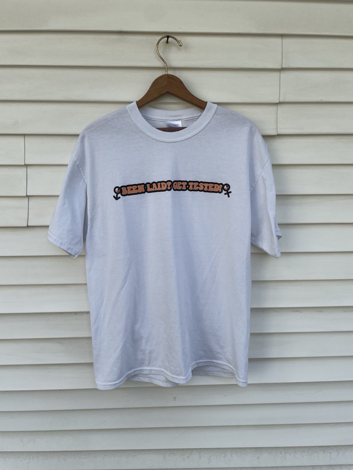 Vinatge Been Laid Get Tested Vtg Awareness T-Shirt gallery