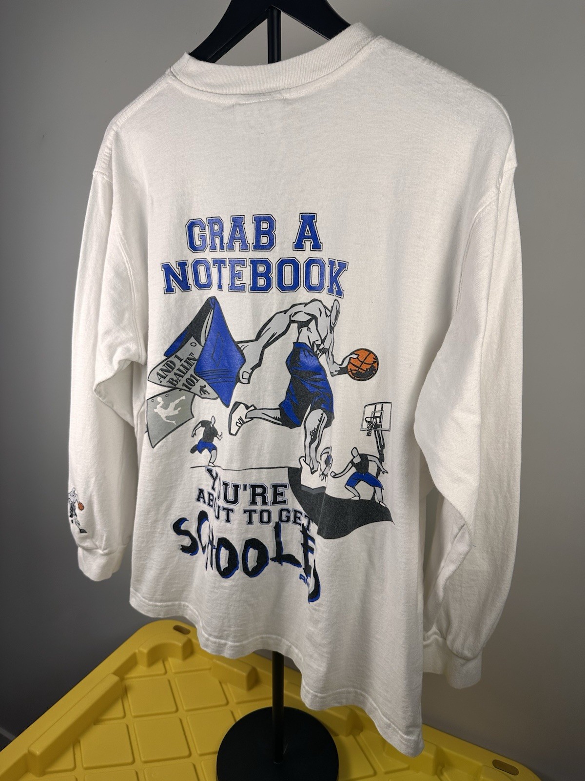 Vintage AND1 Shirt Youth XL Long Sleeve Trash Talk Basketball USA 90s 22”x26” gallery