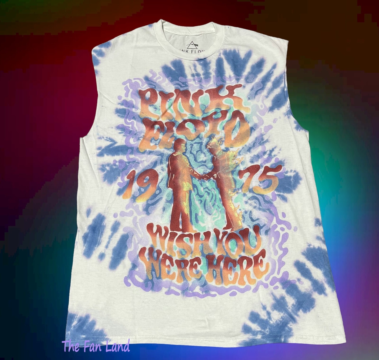 New Pink Floyd Wish You Were Here 1975 Mens Tie Dye Vintage Classic T-Shirt