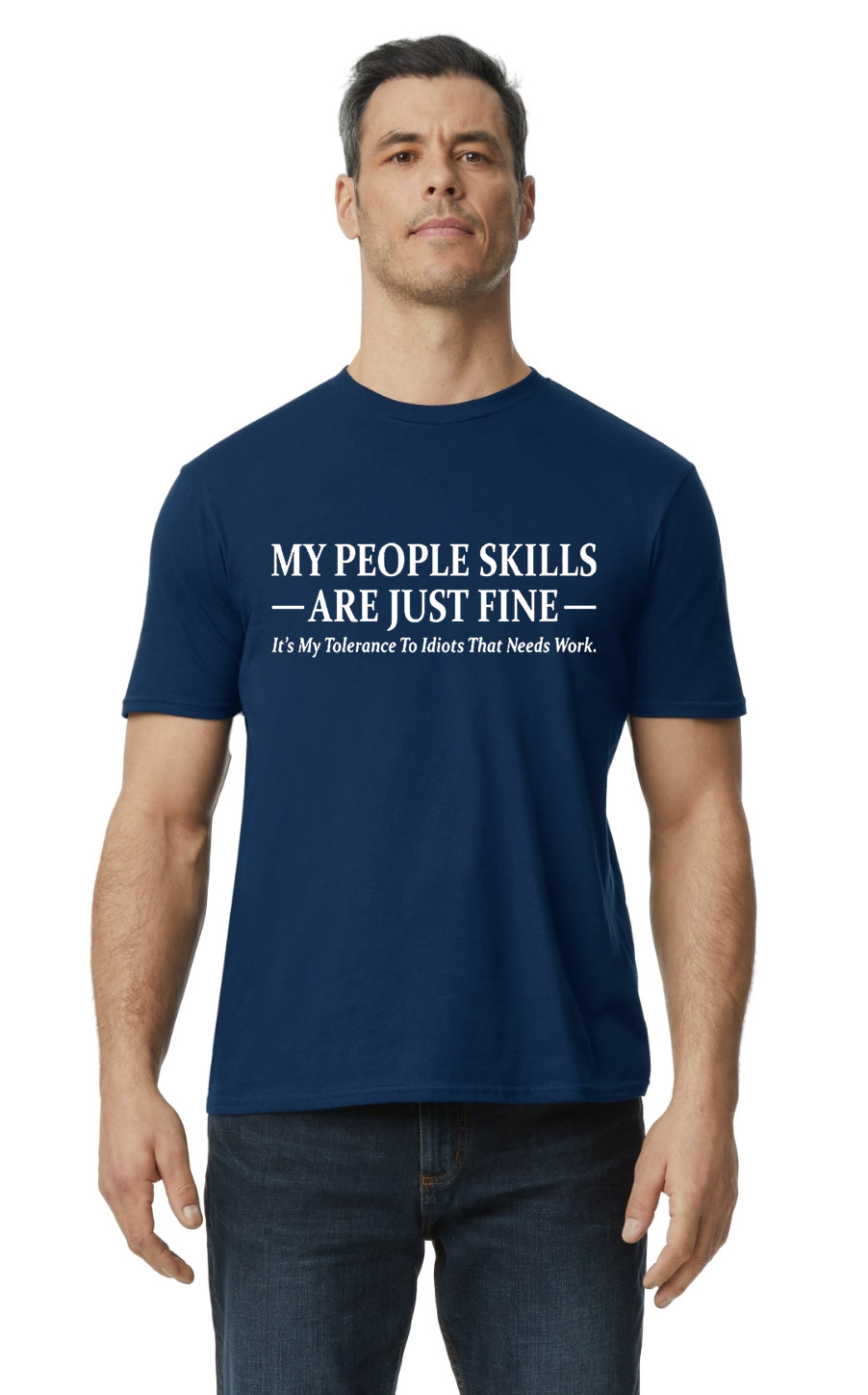 People Skills Funny Mens T-shirt Graphic Tees Humor Jokes Adult Adulting Mens gallery
