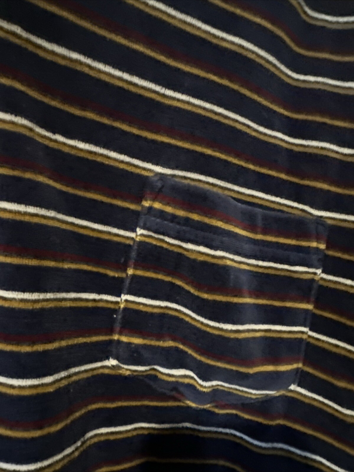 Vintage Levi’s Terry Cloth Stripe Tee Size XL USA 90s Y2K Black Stripes, Zip gallery