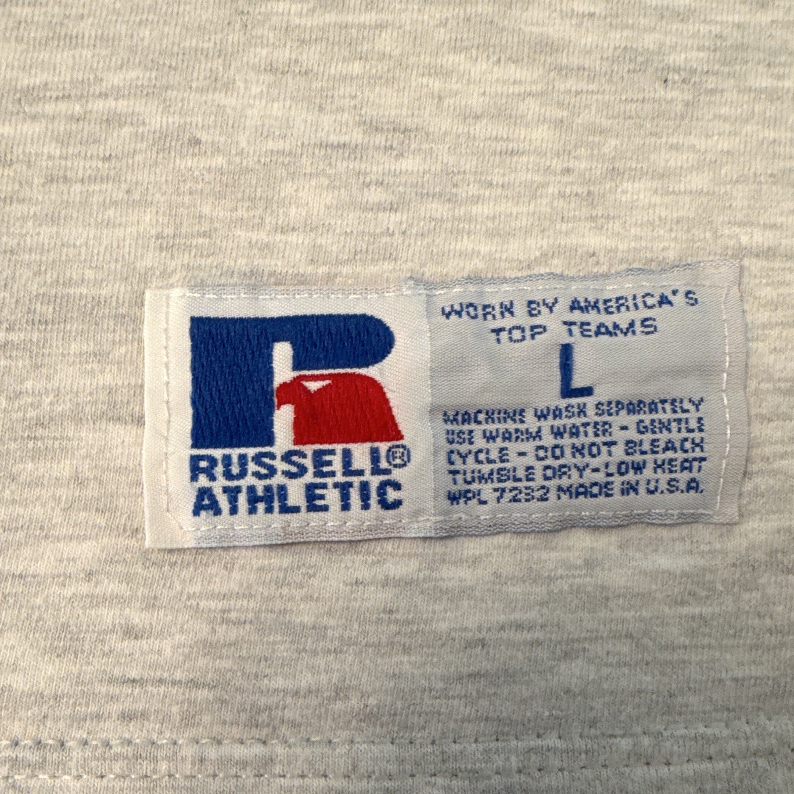 Vintage Russell Athletic Alabama Football SEC Graphic Long Sleeve Tee Gray L gallery