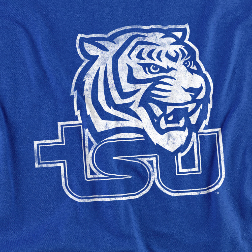 Tennessee State University Adult T-Shirt Distressed Primary, Royal Blue, S-5XL gallery