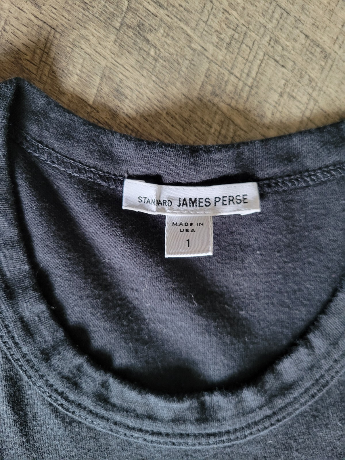 James Perse T Shirt S Black 100% Combed Cotton Midweight Crew Neck Long Sleeve 1 gallery