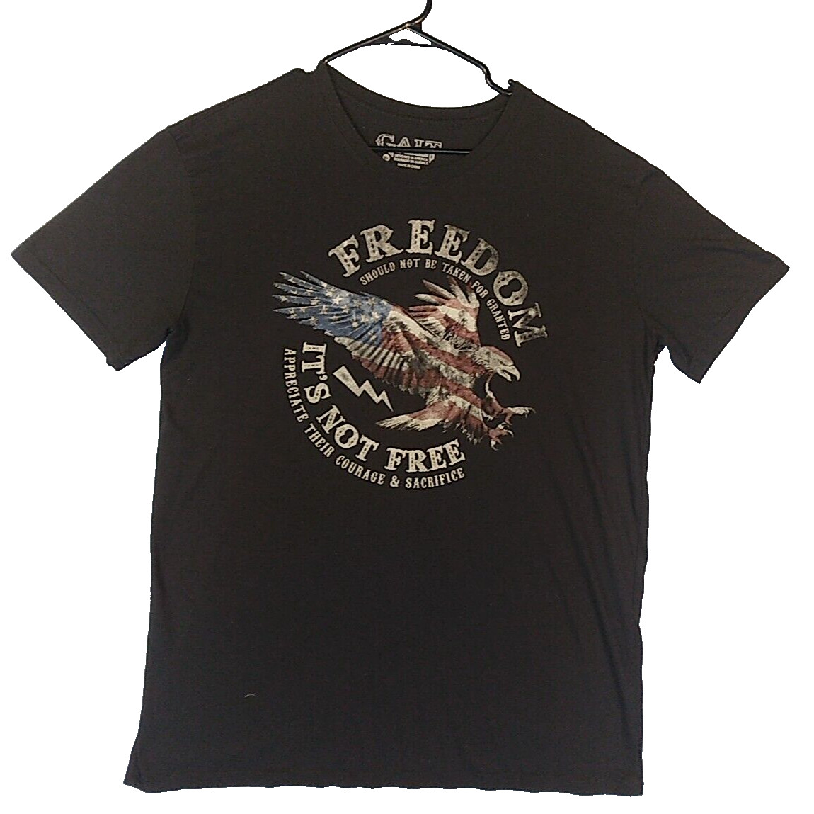 Galt Short Sleeve Graphic T-Shirt Freedom It's Not Free Patriotic Size XL gallery