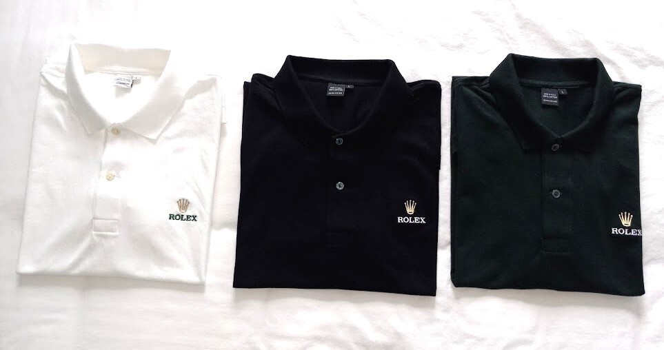 *** Rolex New Stock Event Shirt Golf shirt White Large Embroidered *** gallery