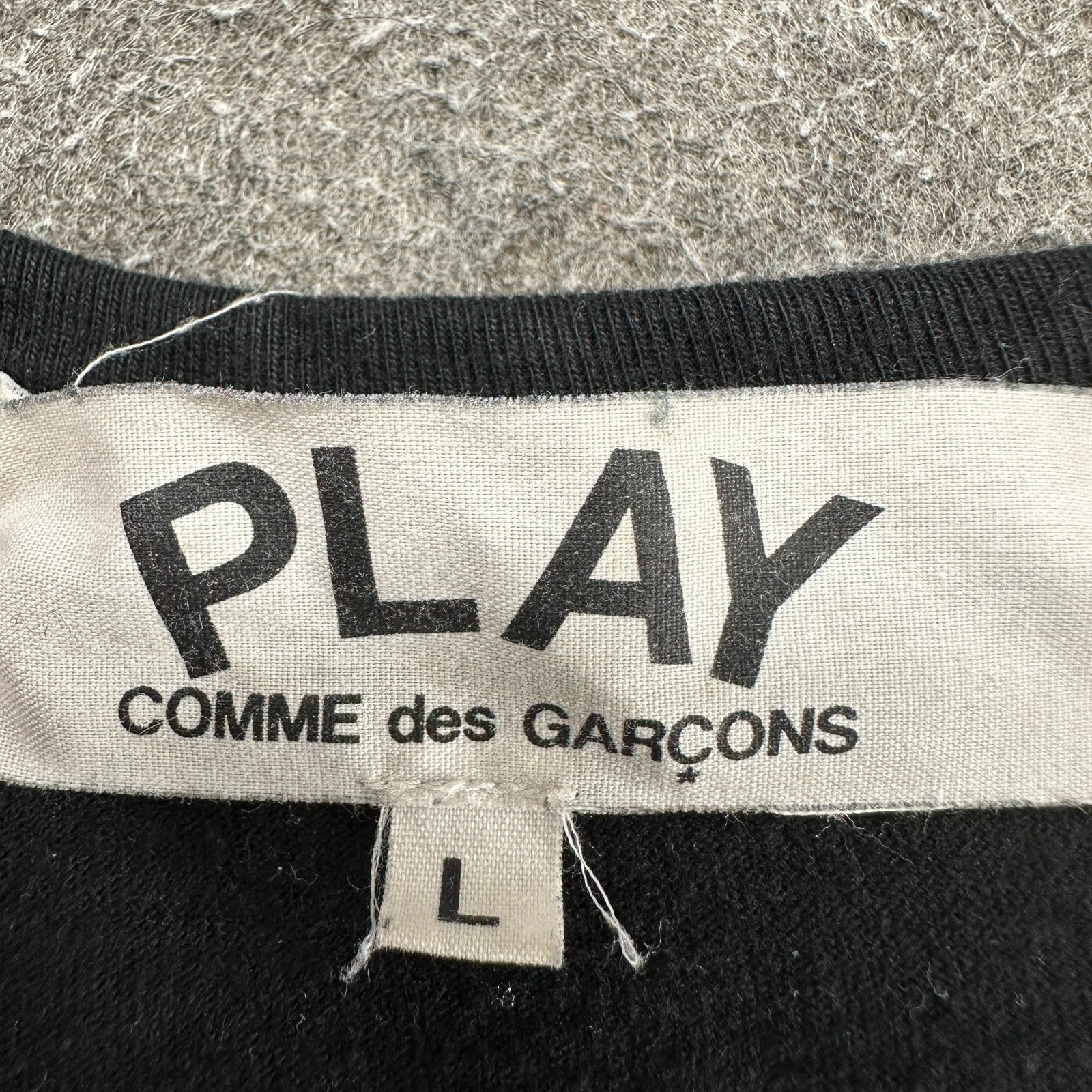 VINTAGE Comme Des Garcons Play Shirt Mens L Black Short Sleeve Graphic Heart Y2K gallery