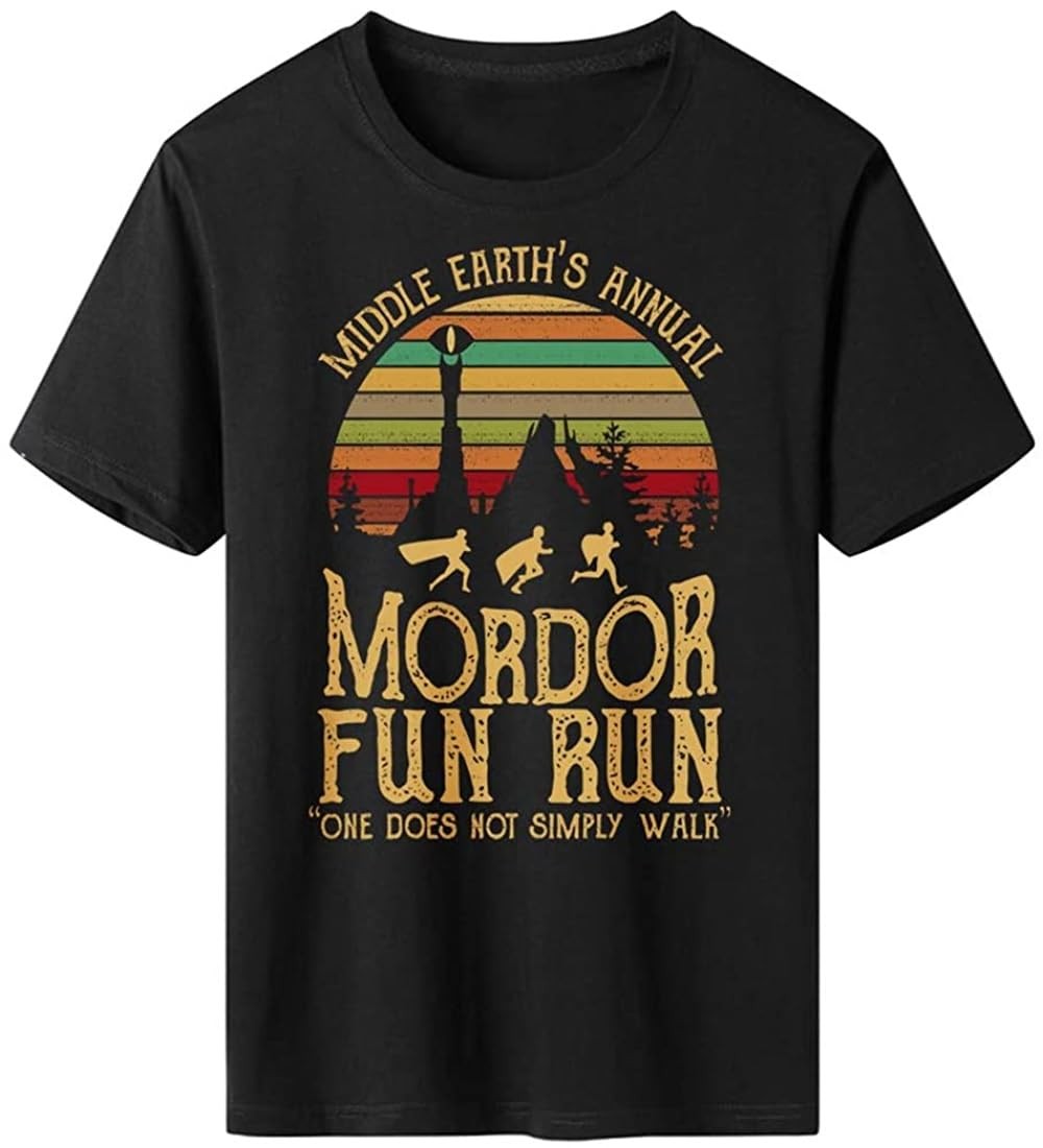 Lontse Middle Earth's Annual Mordor Fun Run one Does not Simply Walk T-Shirt for gallery
