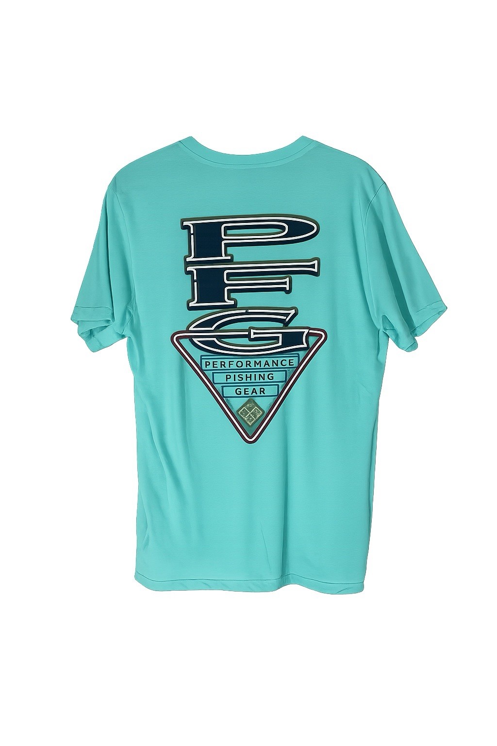 NWT Columbia Mens PFG Performance Fishing Gear T Shirt Aqua Size Large Graphic gallery