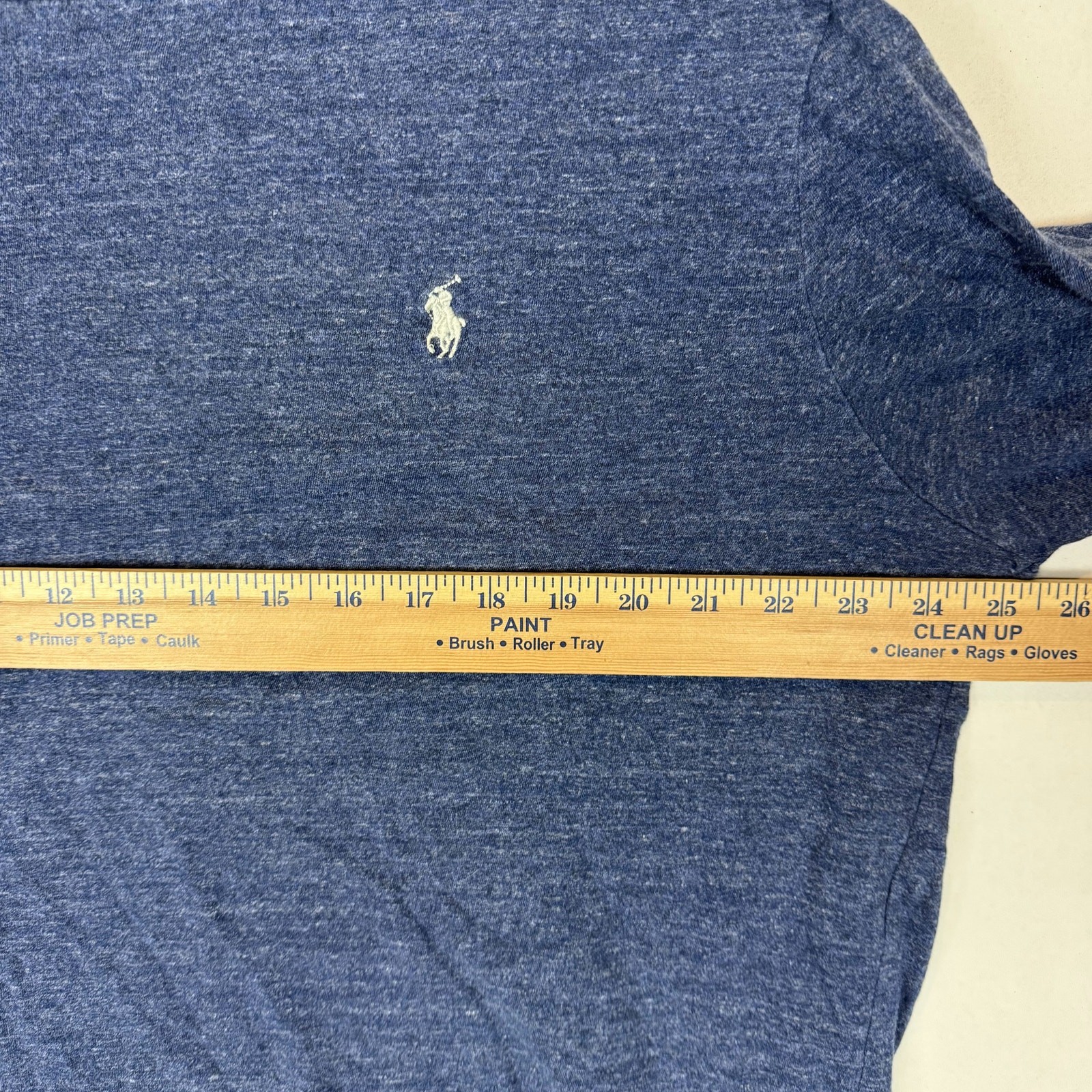 Polo Ralph Lauren Shirt Mens XL Blue Pony Round Neck Long Sleeve Pullover Trendy gallery