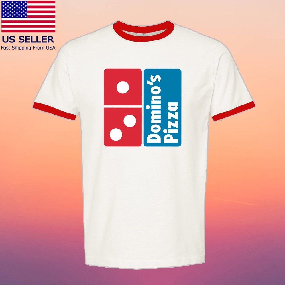 Domino’s Pizza 1980 Men’s Ringer Red Size S to 2XL