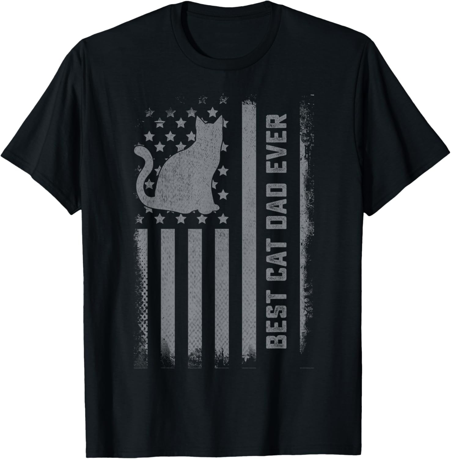 Mens Cat Dad US Flag Kitty Daddy Papa Christmas Fathers Day T-Shirt gallery