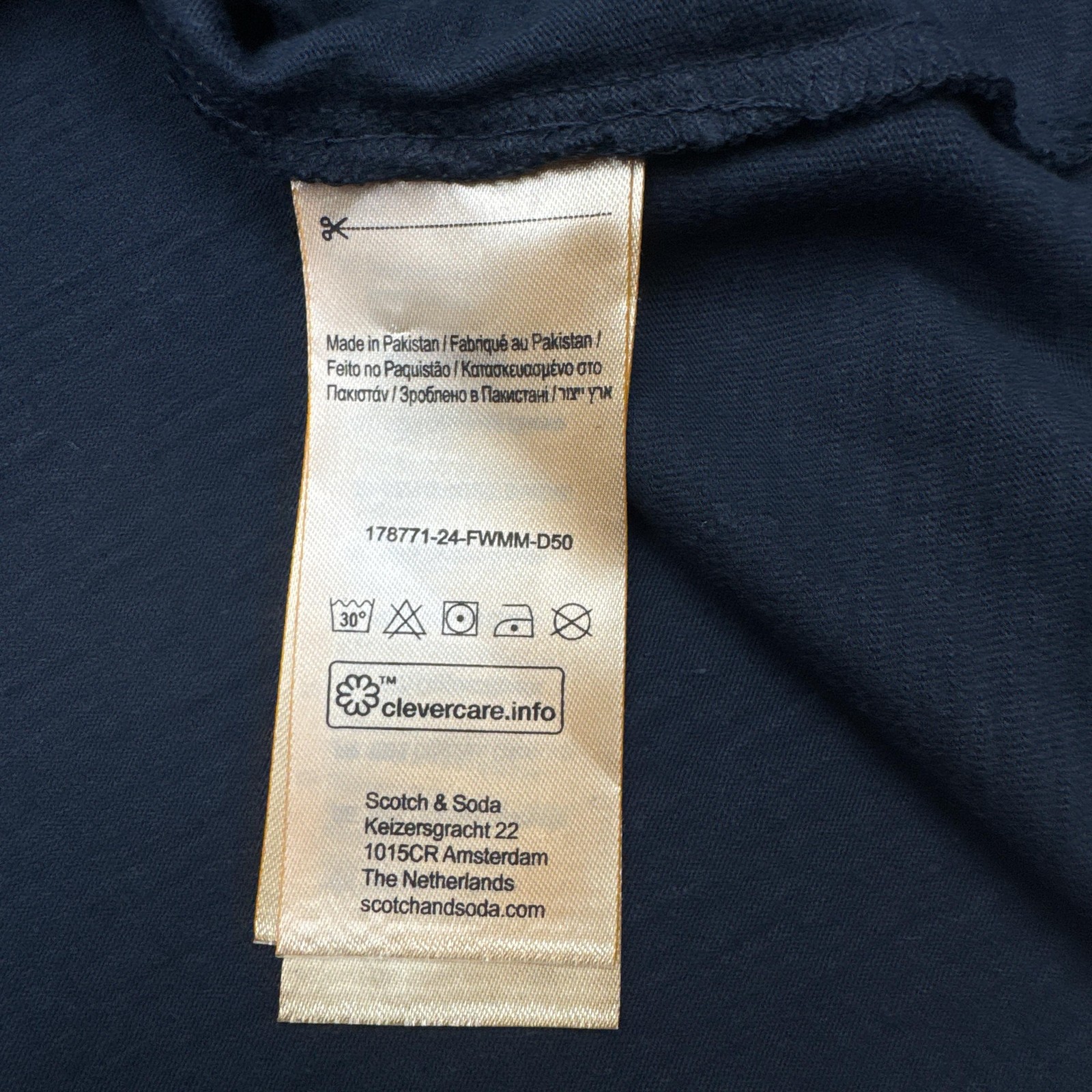 Scotch & Soda Shirt Mens Small Blue Long Sleeve Henley Free Thinkers Organic Tee gallery