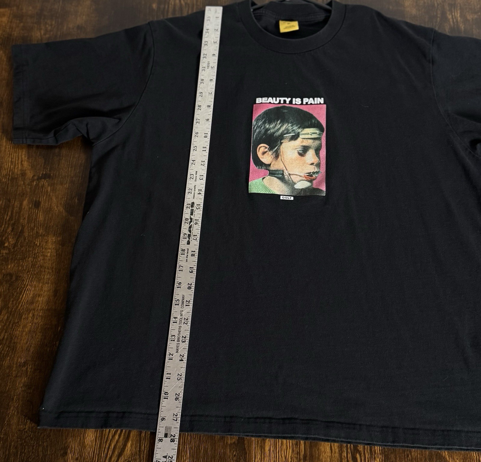 Golf Wang T Shirt Men's XL Black "Beauty is Pain" Tyler the Creator Rap RARE Tee gallery