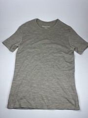 wool and prince Interlock Crew Neck Tee Shirt Oatmeal S