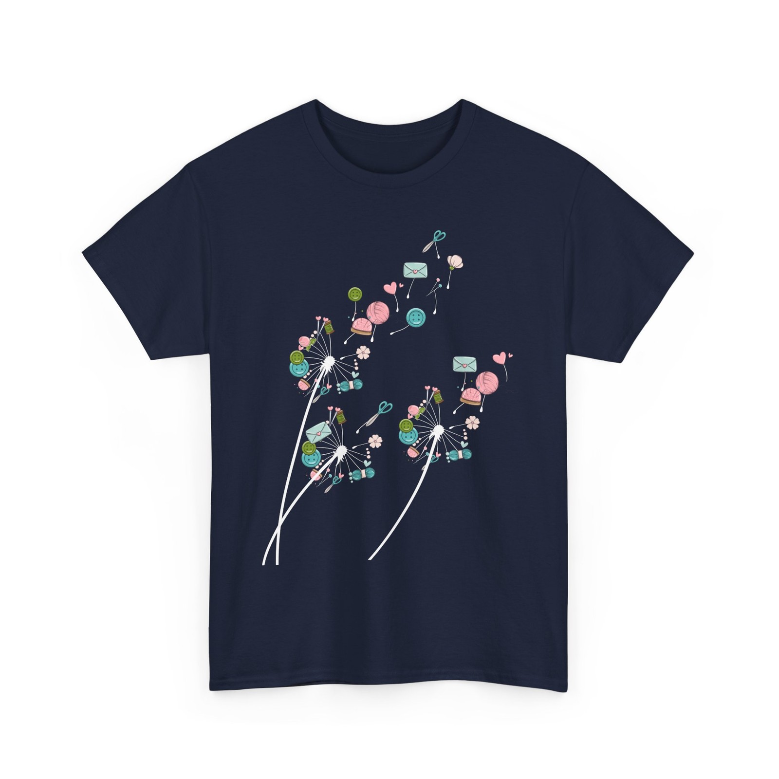 Knitting Dandelion T-Shirt, Sewing Crocheting Lovers Knitting Mom Women Shirt gallery