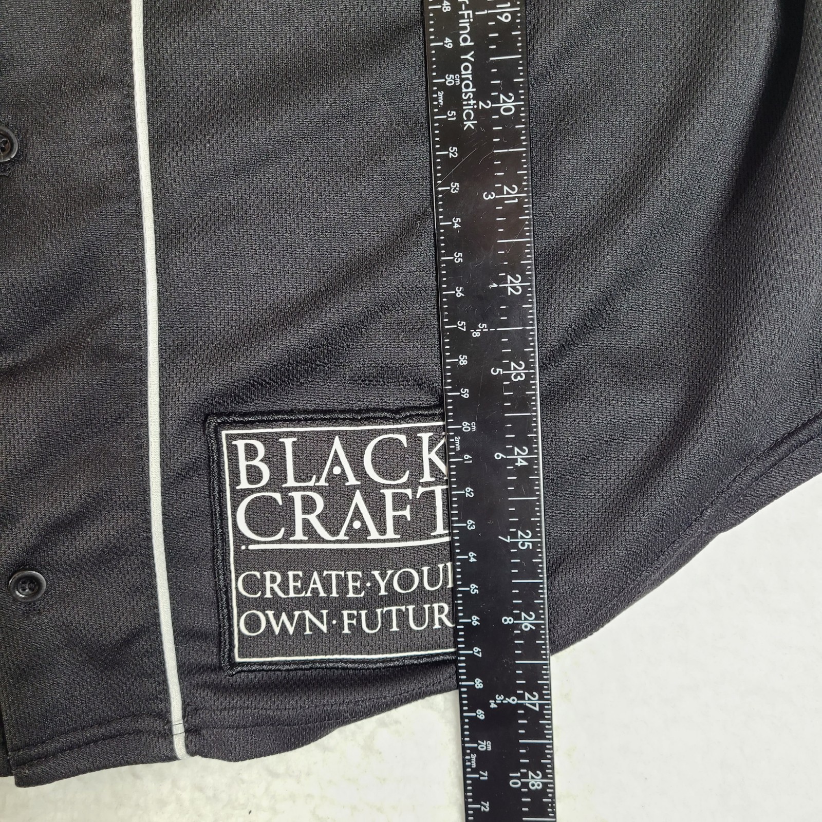 Black Craft Cult Baseball Jersey Hooded Shirt Mens Black Size Small gallery