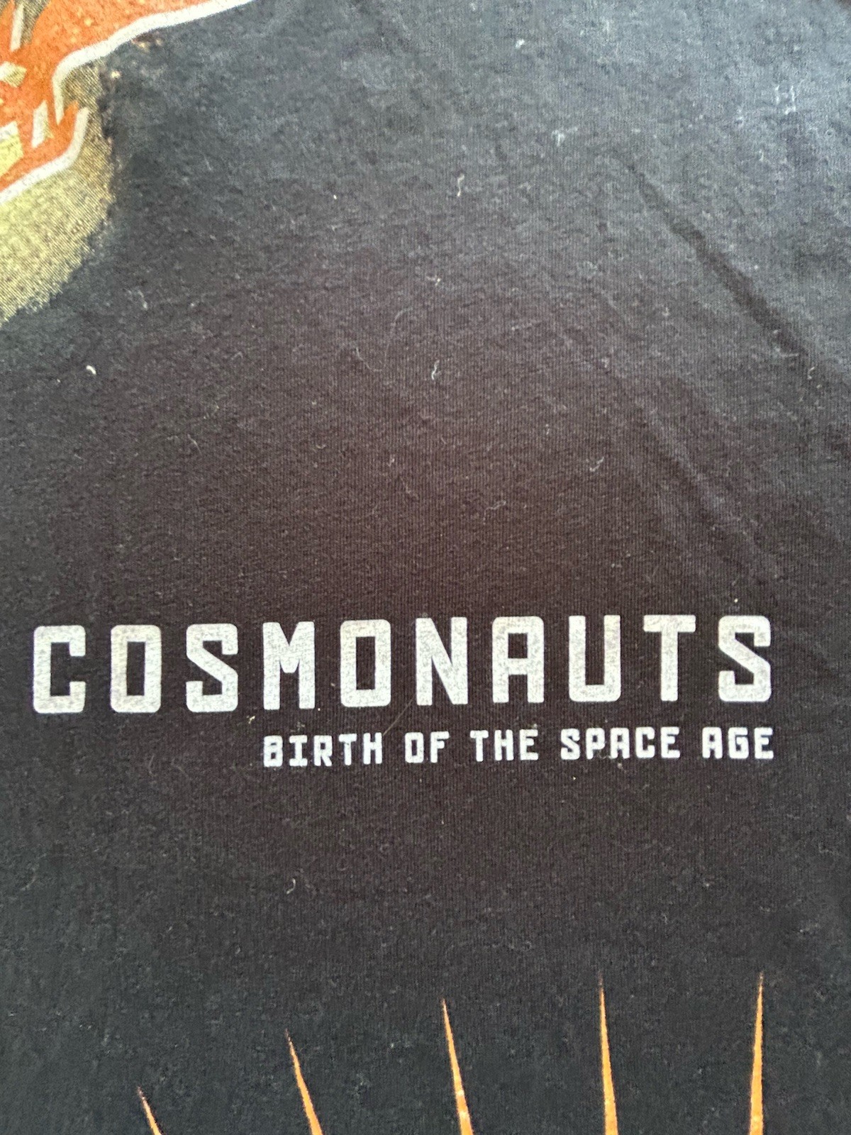 Cosmonaut Space Race Science Museum London Black Graphic T Shirt Size Unisex XS gallery